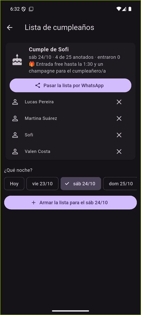 Lista de cumpleaños