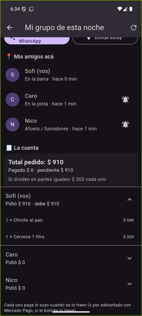 La cuenta de la mesa
