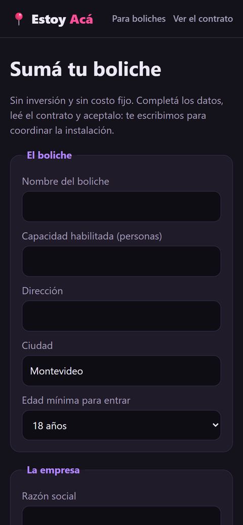 Formulario para sumar el boliche