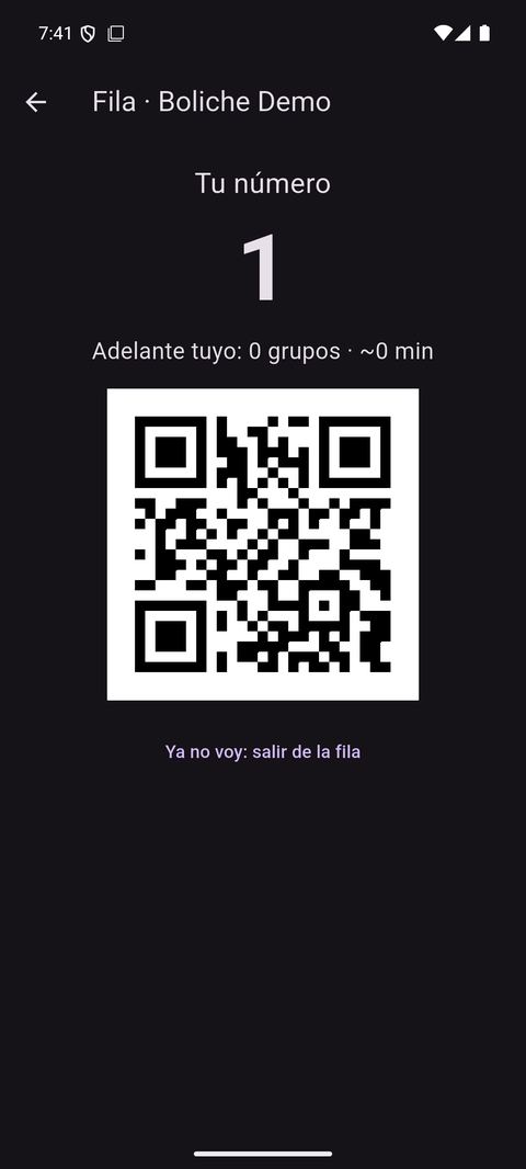 Tu número en la fila