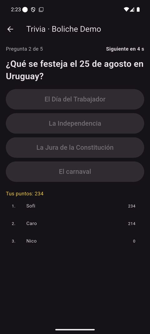 Una pregunta de la trivia