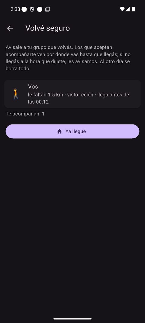 Volvé seguro